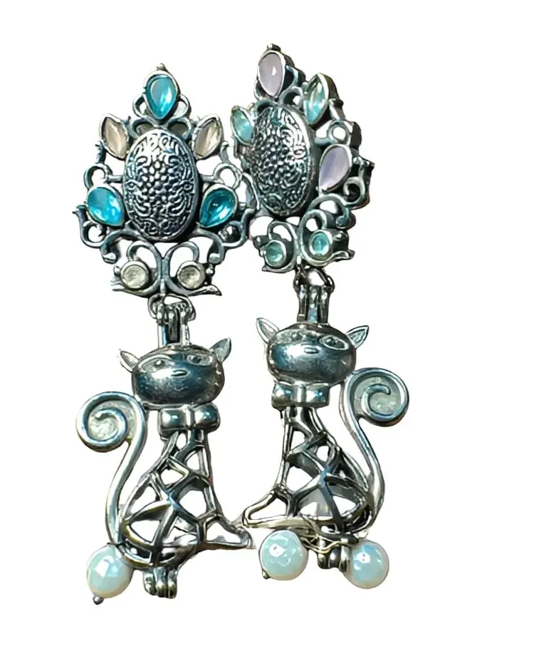 Cat Oxidized Dangles