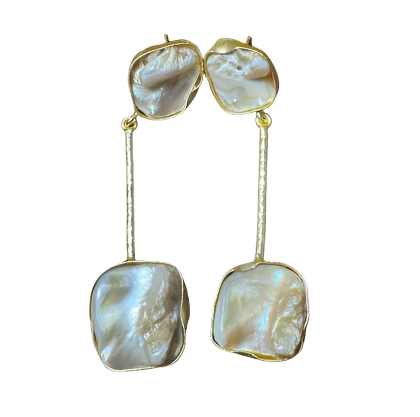 Gold Wire Stone Dangles