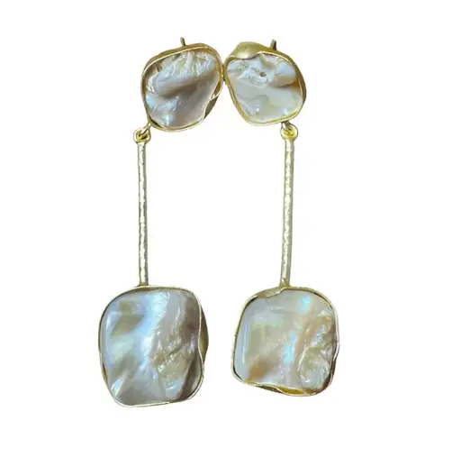 Gold Wire Stone Dangles